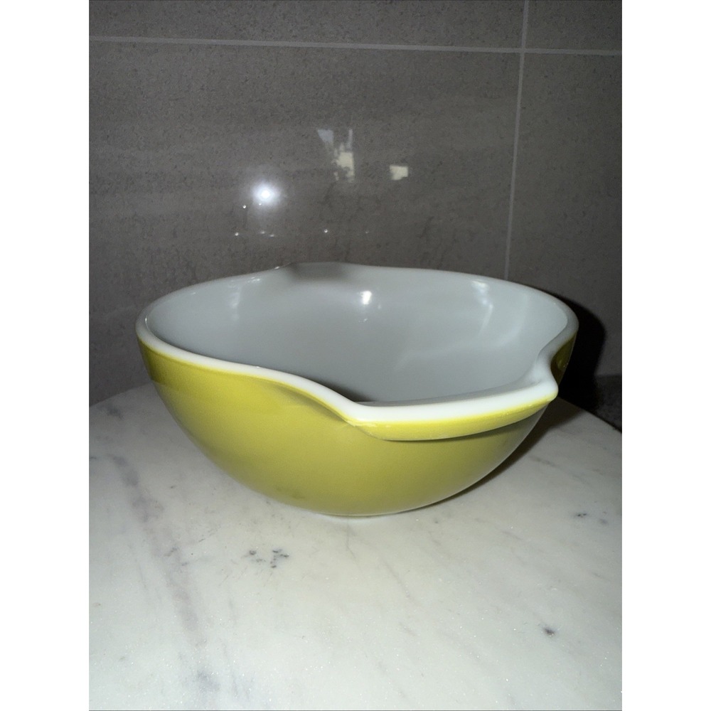 Vintage Pyrex 442 1-1/2 Quart Cinderella Mixing Bowl Verde Green Olive Avocado - Picture 12 of 12